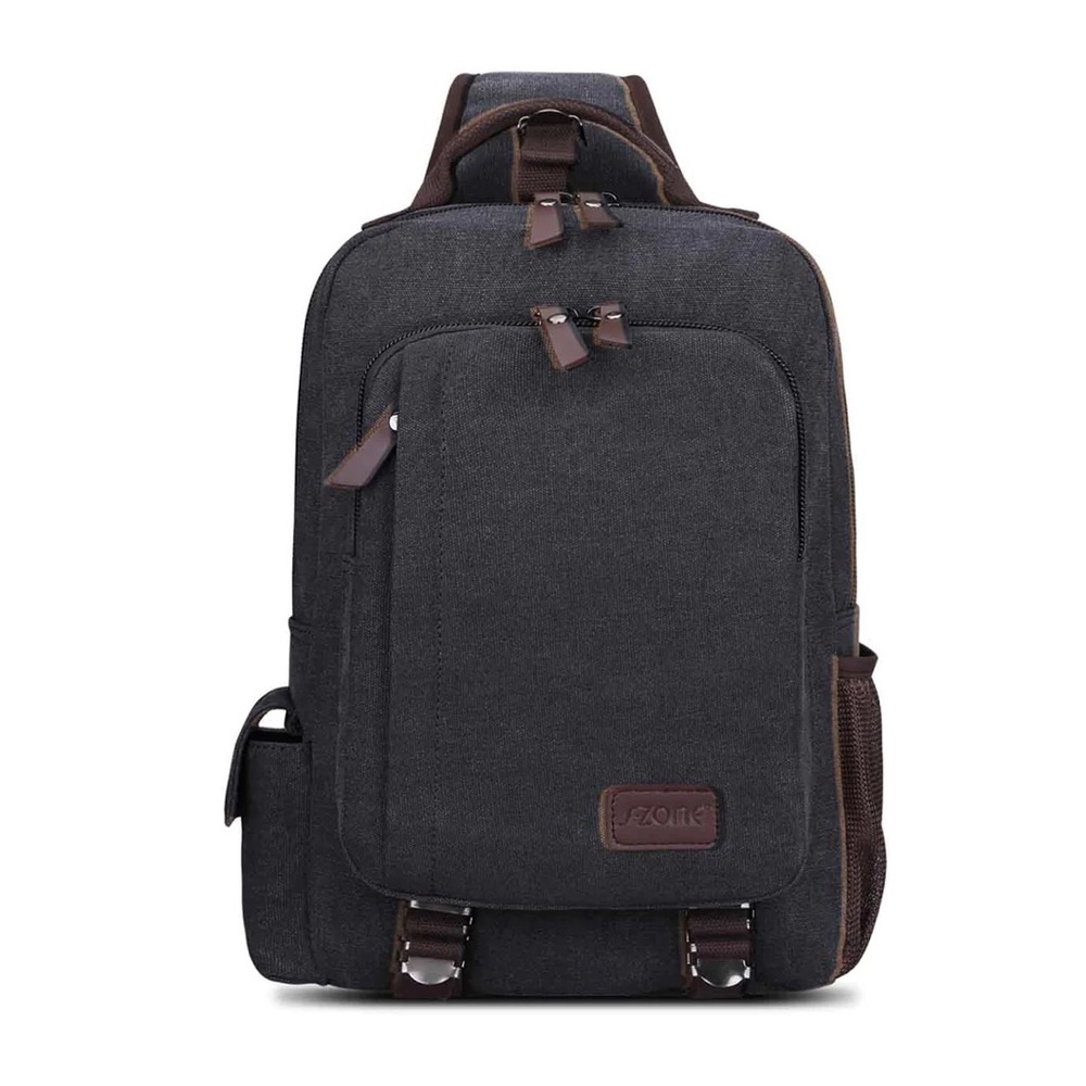 NWT S-Zone Sling Backpack in Dark Grey Canvas